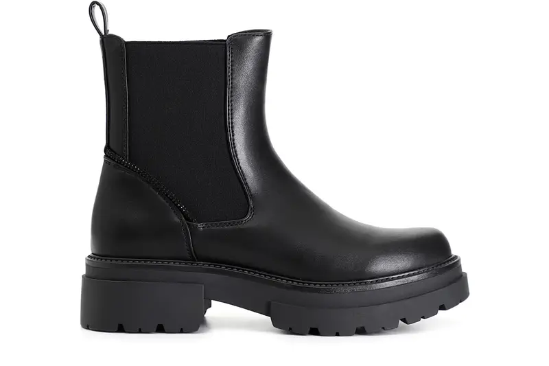 tronchetto donna in similpelle nero 37