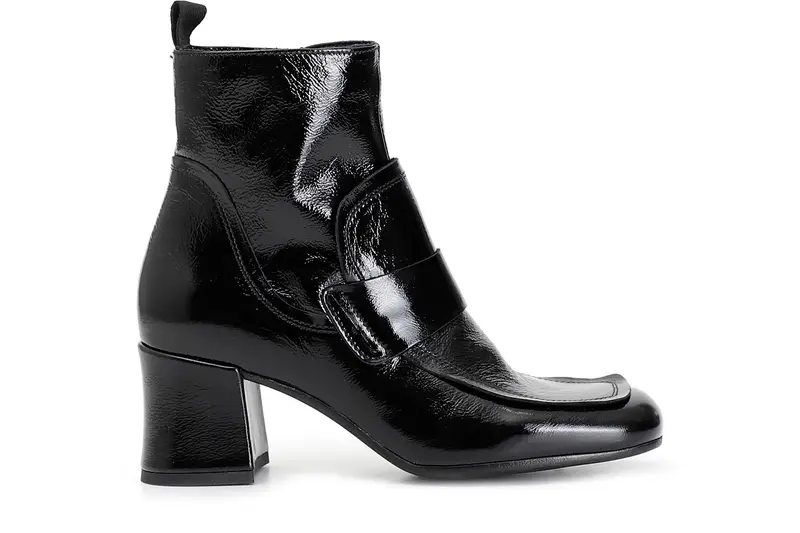 tronchetto donna in vernice nero