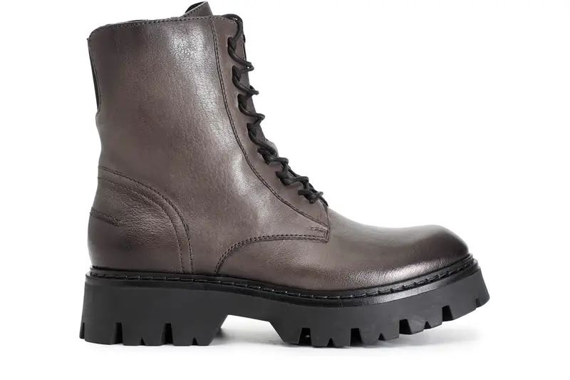 tronchetto in pelle allacciato noce 37