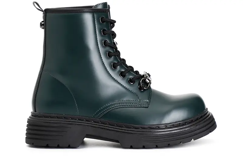 tronchetto in similpelle spazzolata verde 37