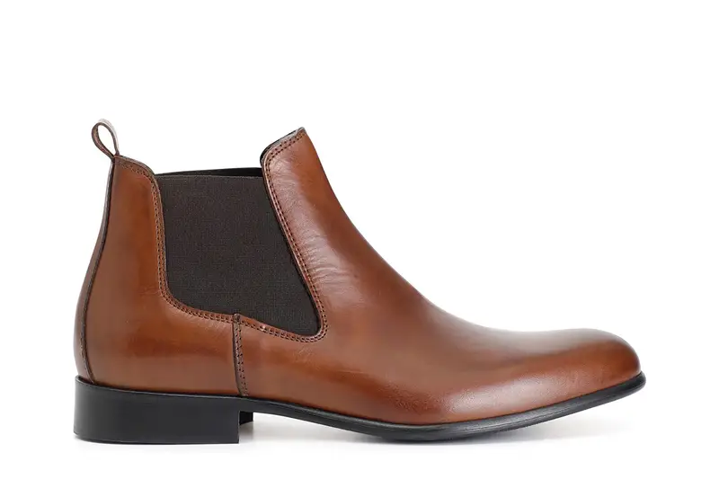 tronchetto uomo in pelle con elastici marrone