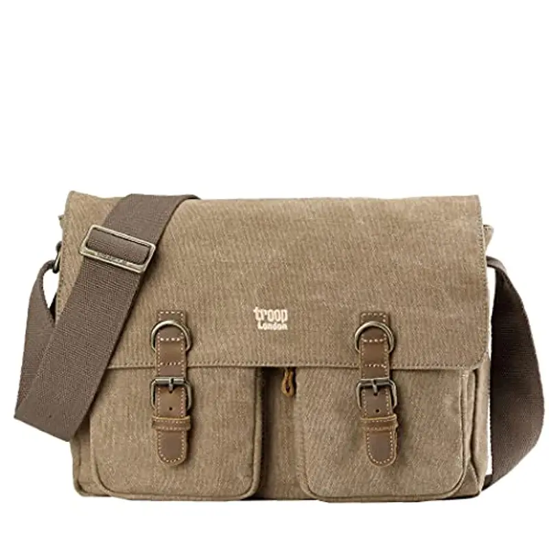 Troop London TRP0210 Classic Canvas Messenger Bag