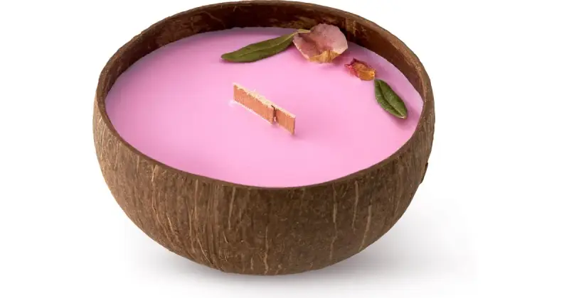 Roses candela profumata con stoppino in legno con stoppino in legno 350 ml