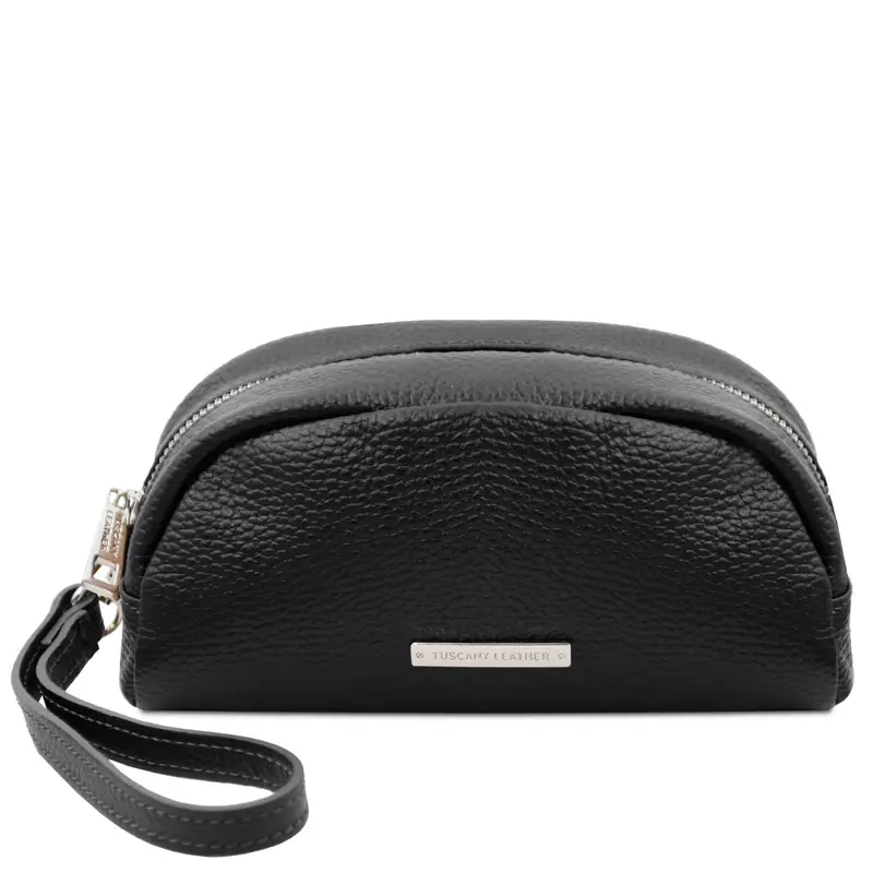 Trousse in pelle morbida Nero