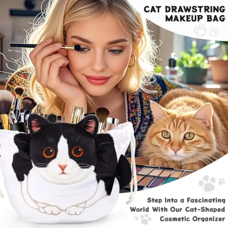 Trousse Trucchi Donna, Porta Trucchi Da Viaggio, Portatile Borsa Trucco, Beauty Bag, Borsa Cosmetica Con Coulisse, Idee Regalo Donna/Ragazza miniatura 2