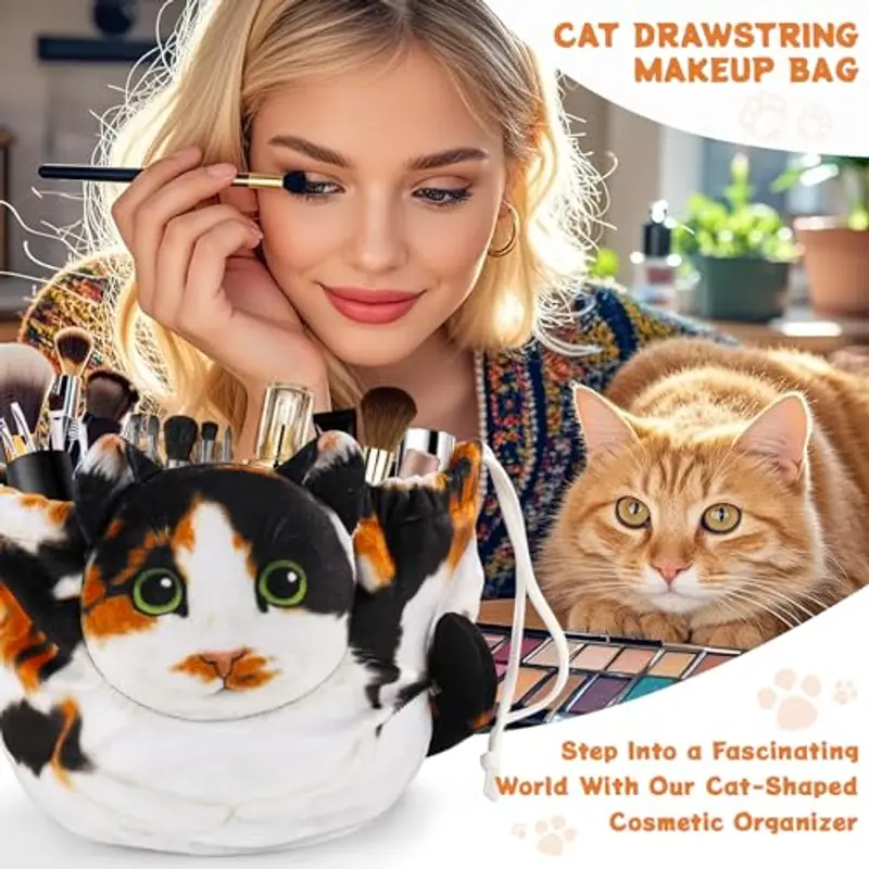 Trousse Trucchi Donna, Porta Trucchi Da Viaggio, Portatile Borsa Trucco, Beauty Bag, Borsa Cosmetica Con Coulisse, Idee Regalo Donna/Ragazza miniatura 2