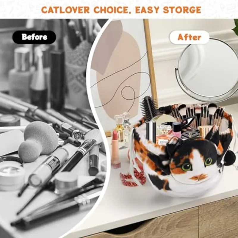 Trousse Trucchi Donna, Porta Trucchi Da Viaggio, Portatile Borsa Trucco, Beauty Bag, Borsa Cosmetica Con Coulisse, Idee Regalo Donna/Ragazza miniatura 3