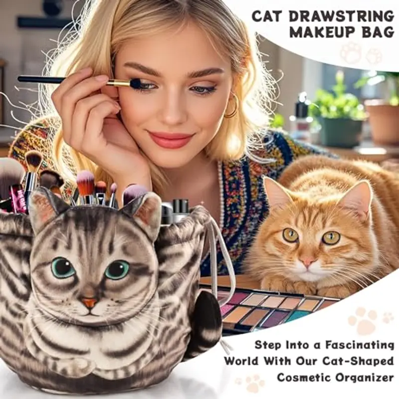 Trousse Trucchi Donna, Porta Trucchi Da Viaggio, Portatile Borsa Trucco, Beauty Bag, Borsa Cosmetica Con Coulisse, Idee Regalo Donna/Ragazza miniatura 2