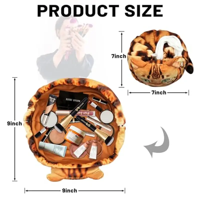 Trousse Trucchi Donna, Porta Trucchi Da Viaggio, Portatile Borsa Trucco, Beauty Bag, Borsa Cosmetica Con Coulisse, Idee Regalo Donna/Ragazza miniatura 2