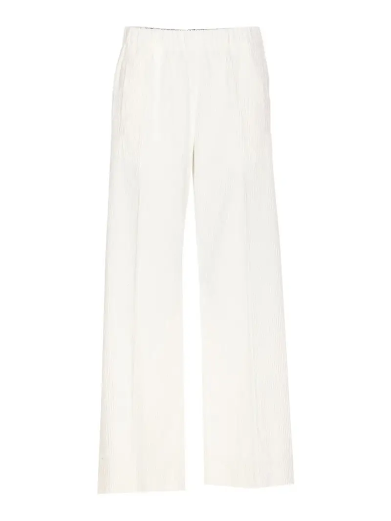 Pantaloni di velluto a coste bianchi Bianco