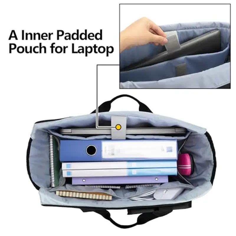 Trunab Borsa da Lavoro Portatile per Insegnanti, con Tasche Multiple e Custodia Imbottita per Laptop, Ideale per miniatura 3