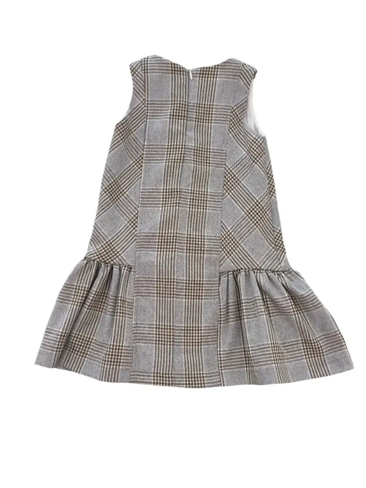 abito beige bambina logo a contrasto miniatura 2