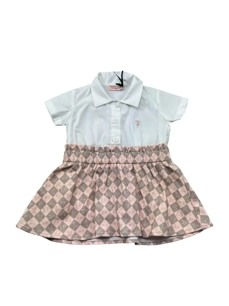 abito bianco neonatalogo all over