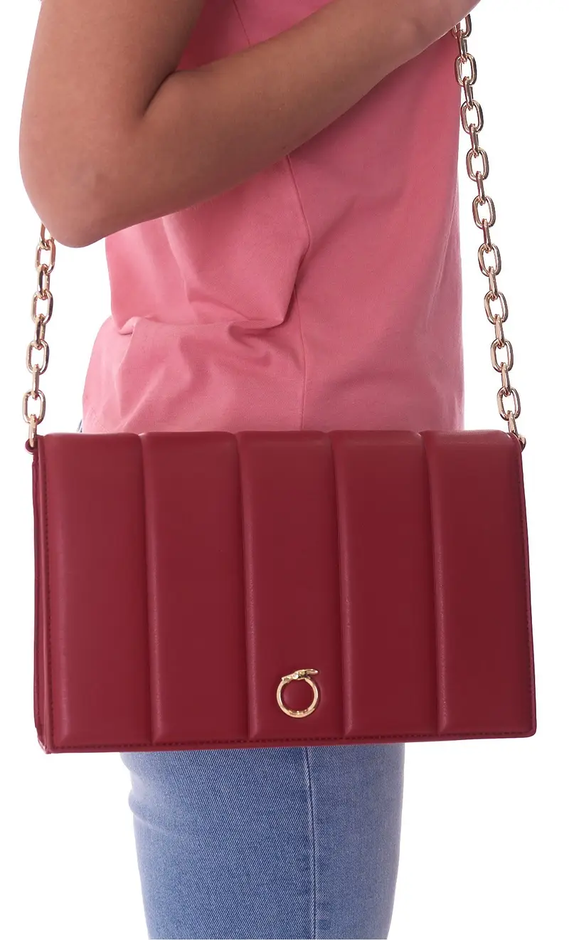 Borsa a tracolla trussardi dune con logo, colore rosso