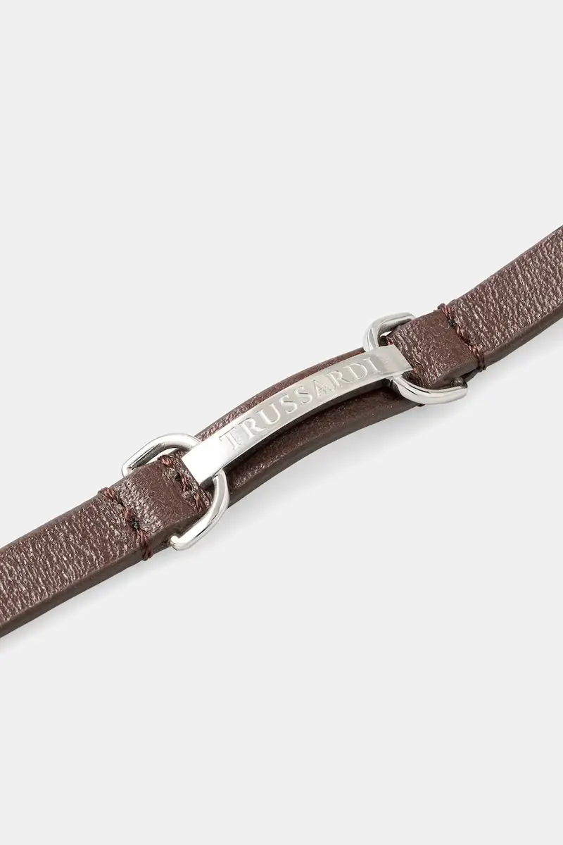 bracciale in pelle T-LEATHER uomo TJAXZ07 Argento miniatura 2