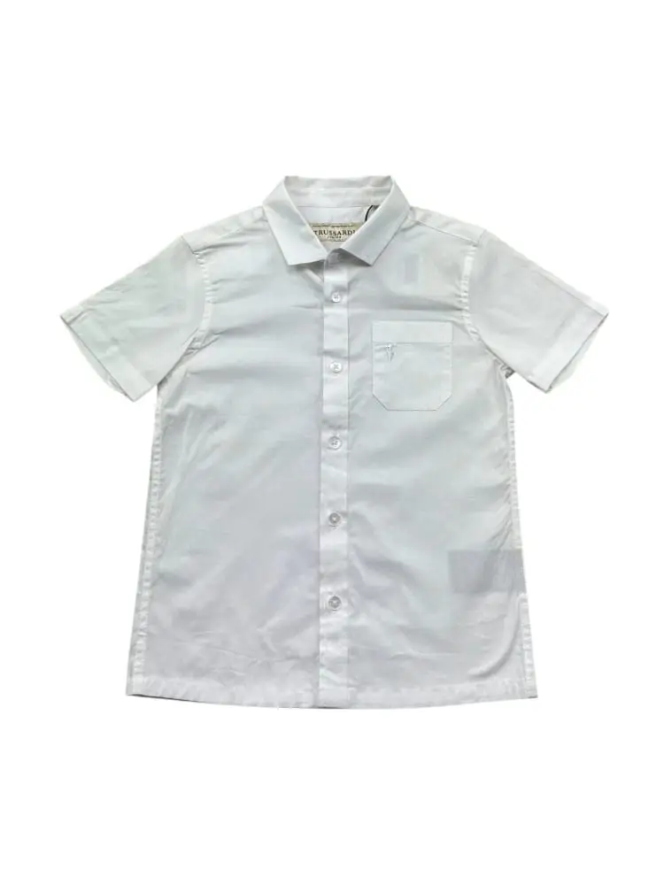 camicia bianca bambino micro logo