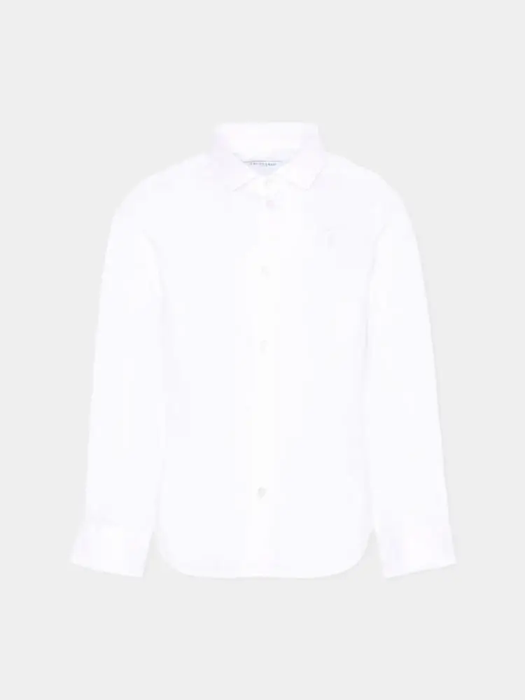 camicia kids/junior bianca con logo