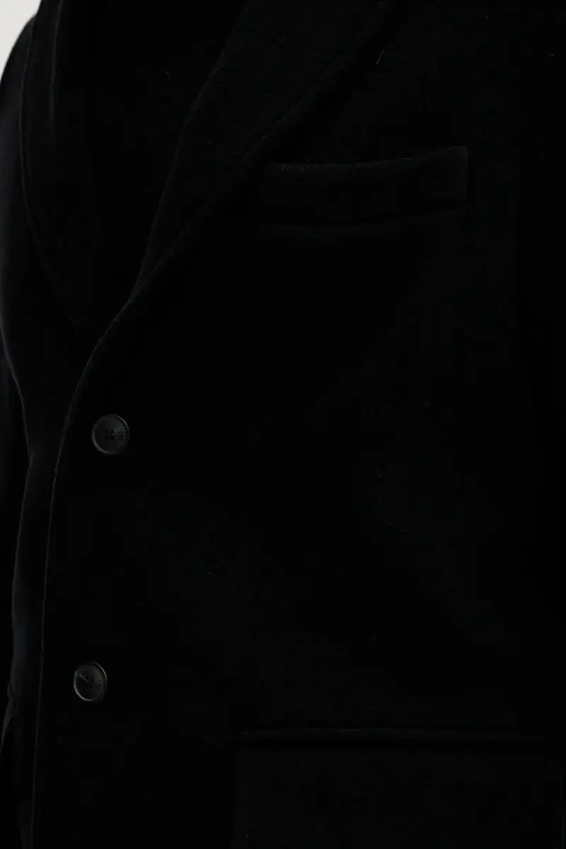 cappotto con lana colore blu navy 8022M000005N miniatura 5