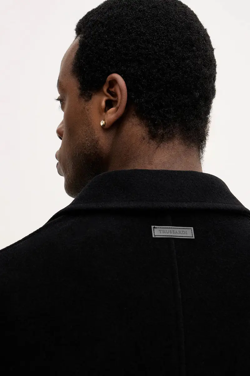 cappotto con lana colore nero 8022M000005N miniatura 5