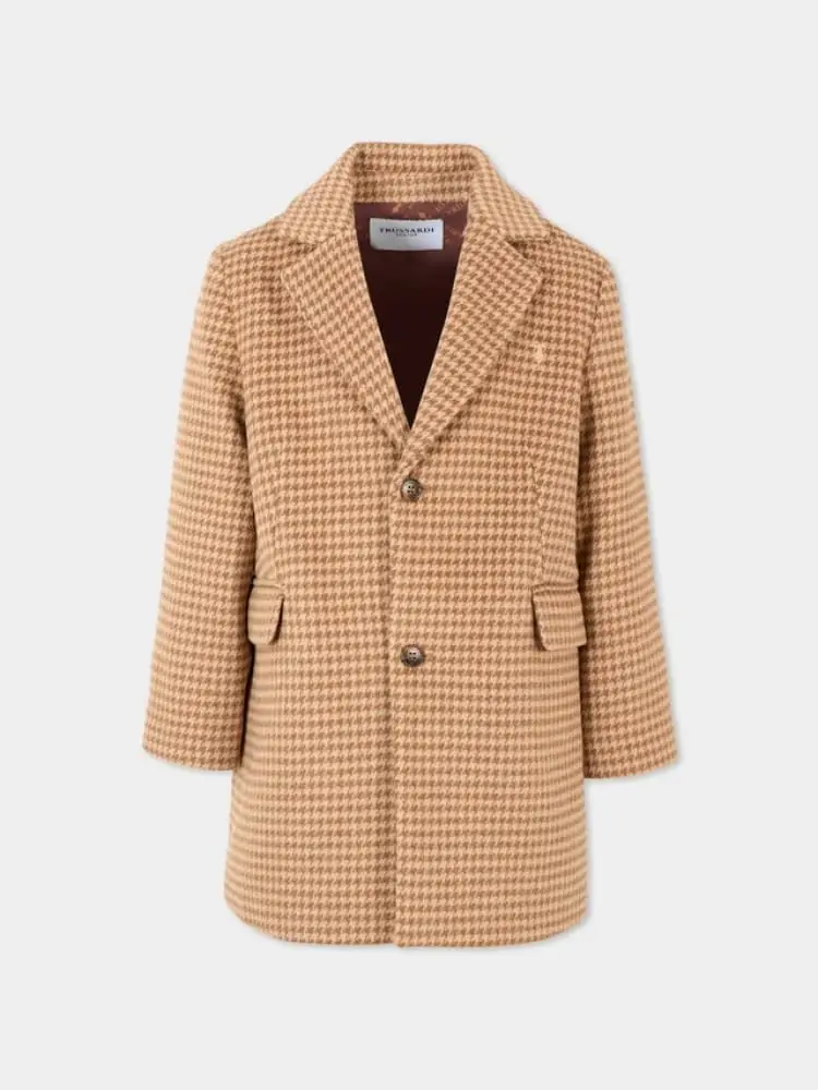 cappotto kids/junior fantasia piede poulle beige moro