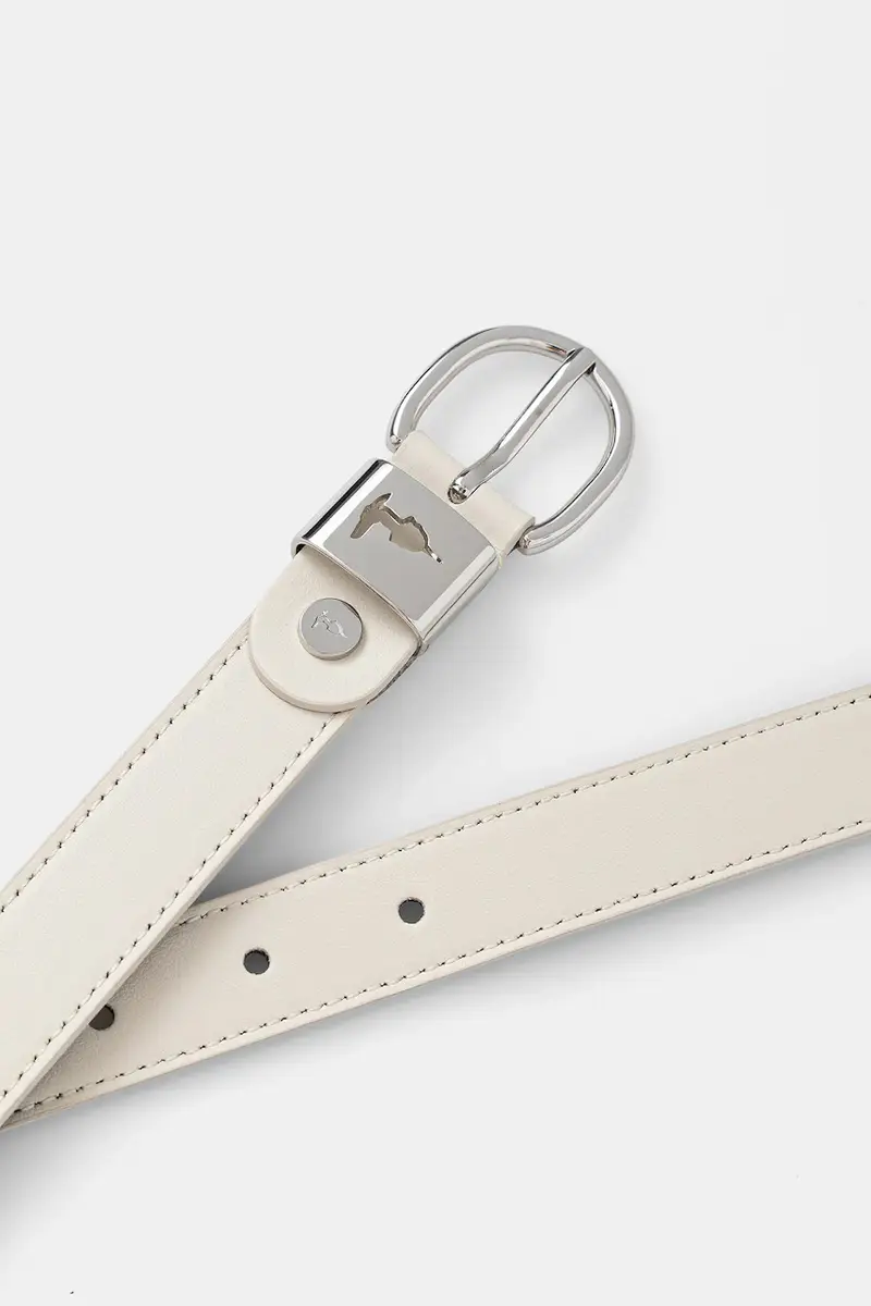 cintura in pelle donna colore beige B344B000005N miniatura 2