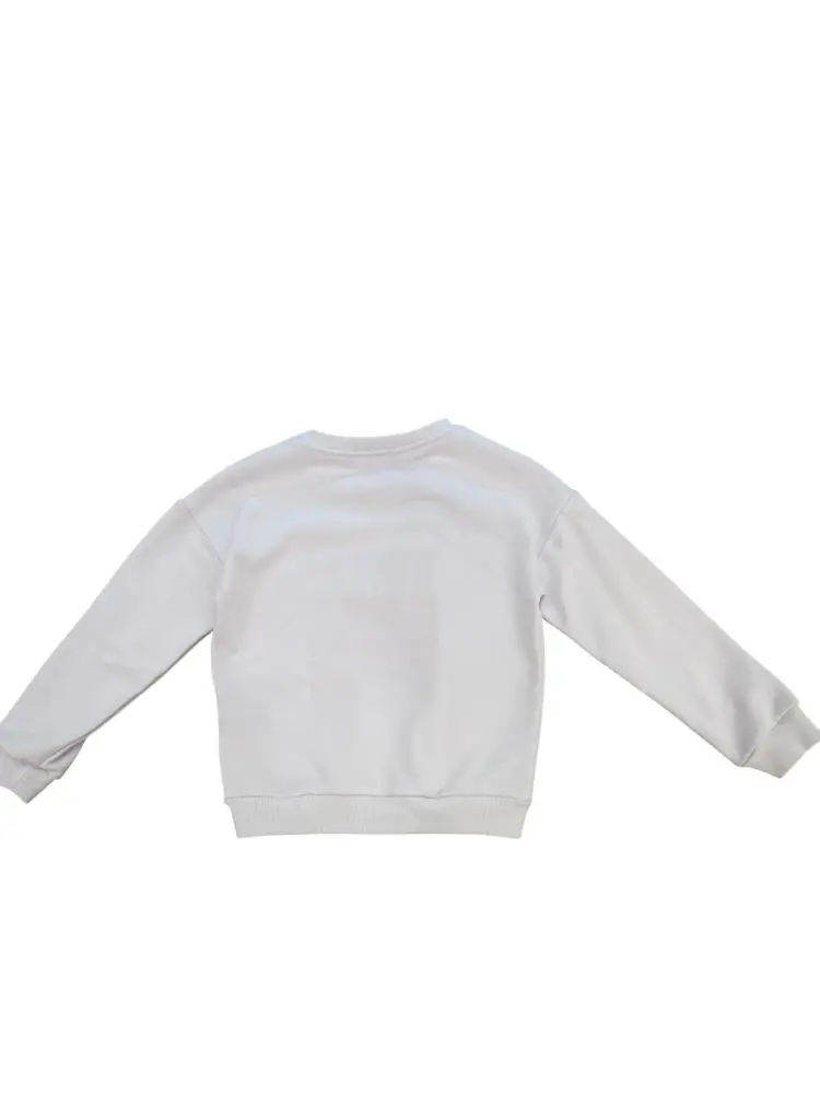 felpa ghiaccio bambina in cotone maxi logo lettering miniatura 2