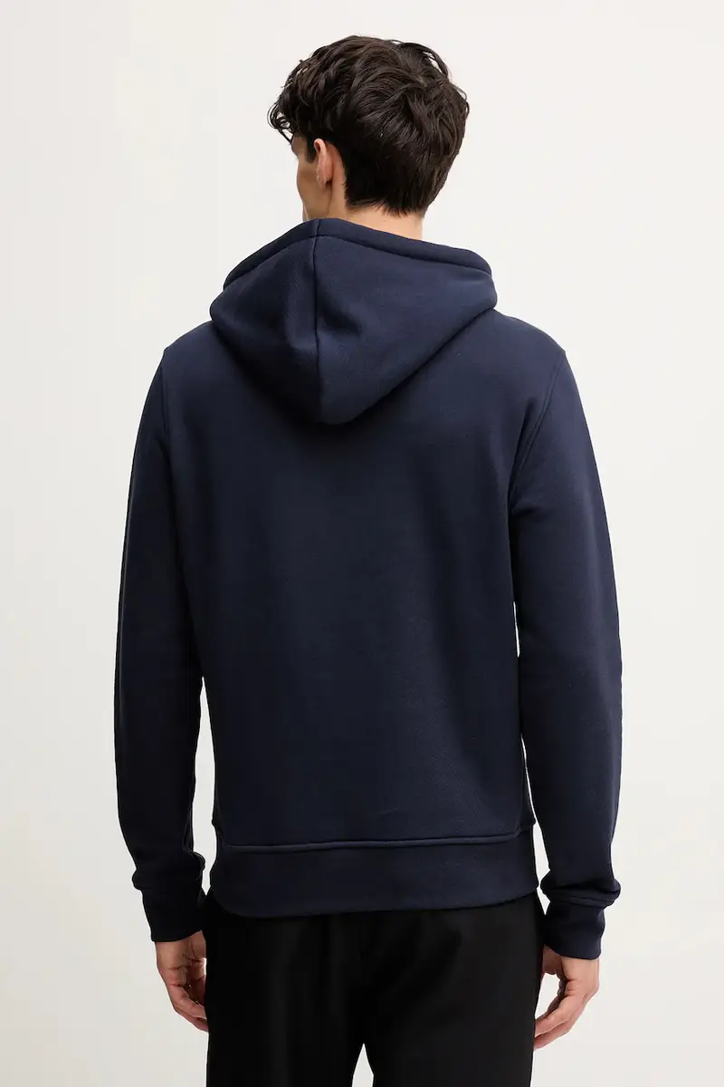 felpa in cotone uomo colore blu navy con cappuccio G8108000056N miniatura 3