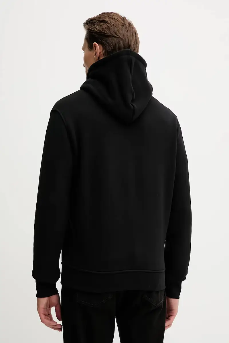 felpa in cotone uomo colore nero con cappuccio G8078000031N miniatura 3