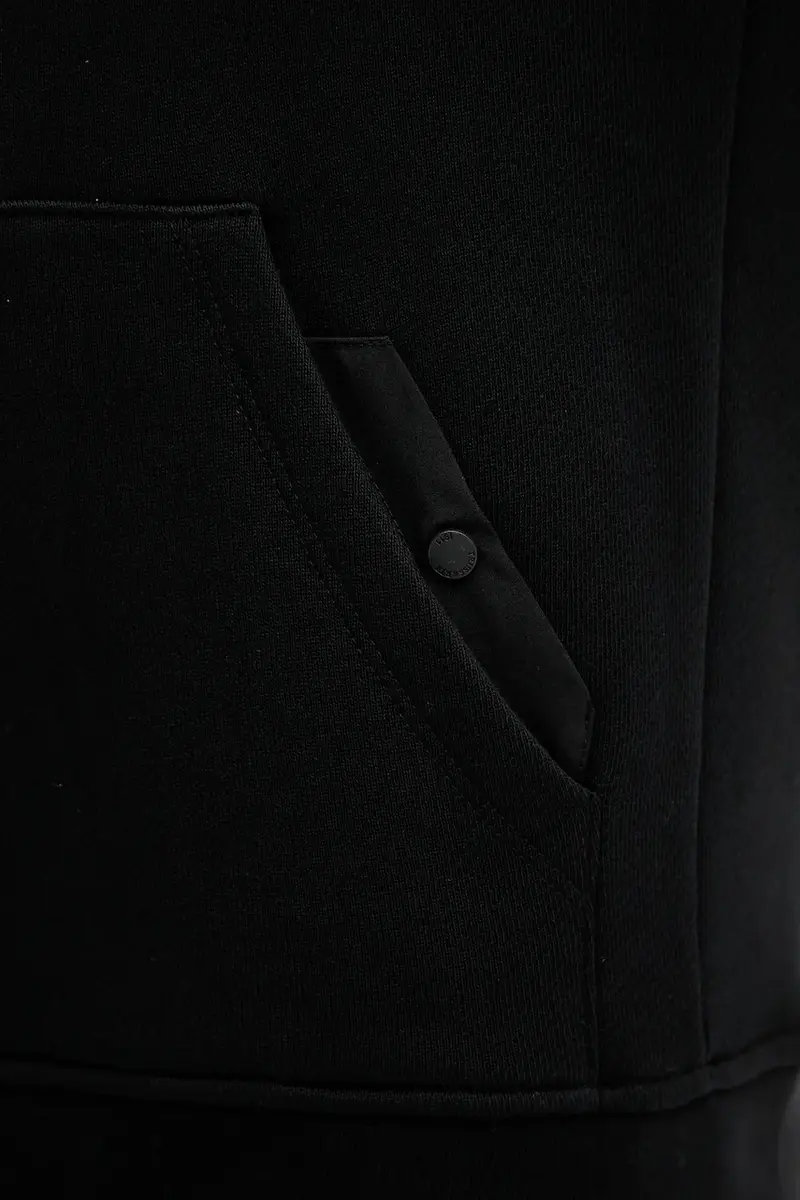 felpa in cotone uomo colore nero con cappuccio G8078000031N miniatura 5