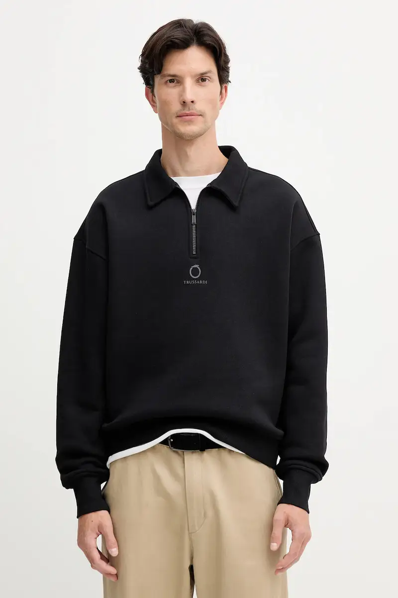 felpa in cotone uomo colore nero G8018000020N