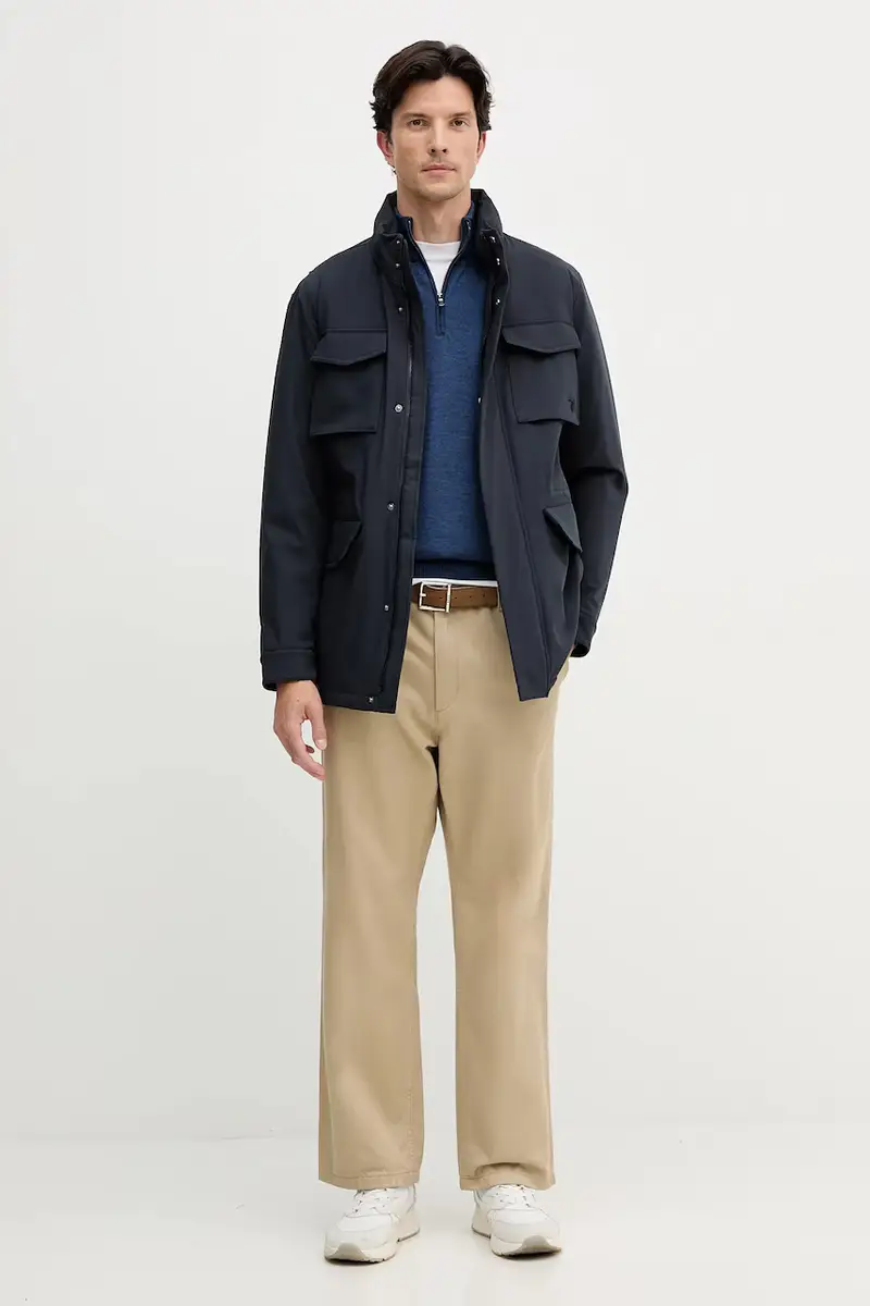 Trussardi Giacca blu navy con chiusura a zip miniatura 2