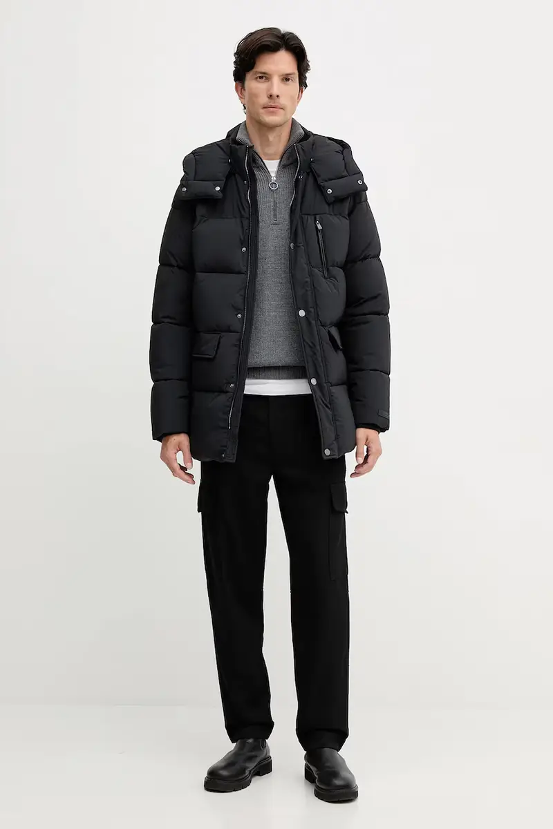 Trussardi Giacca nera uomo in isolamento Sorona® miniatura 2