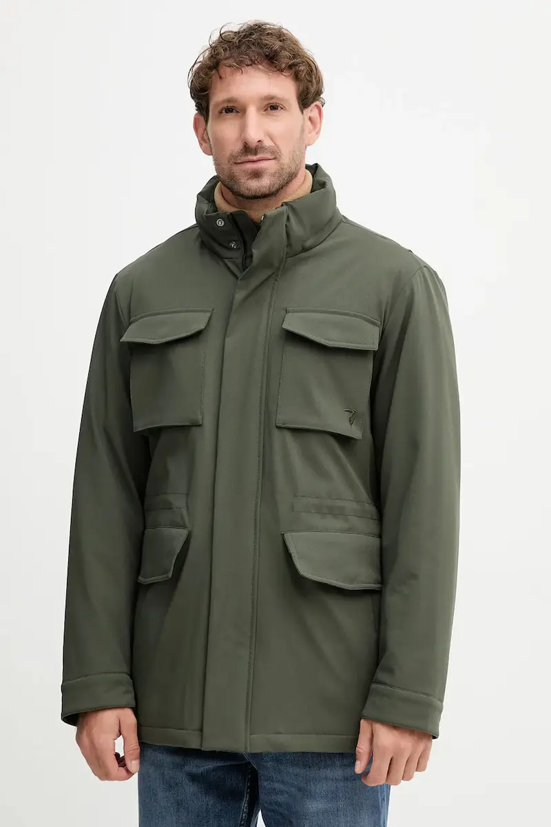 Trussardi Giacca Verde Uomo con Chiusura a Zip