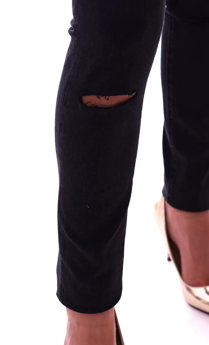 Jeans 260 skinny con rotture trussardi jeans nero, colore nero miniatura 2