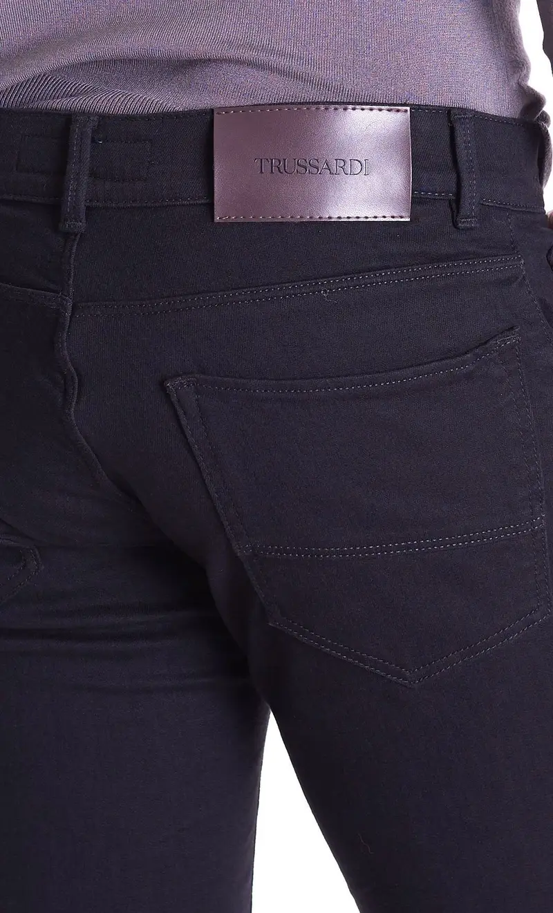Jeans 370 close trussardi jeans nero elasticizzato, colore nero miniatura 2