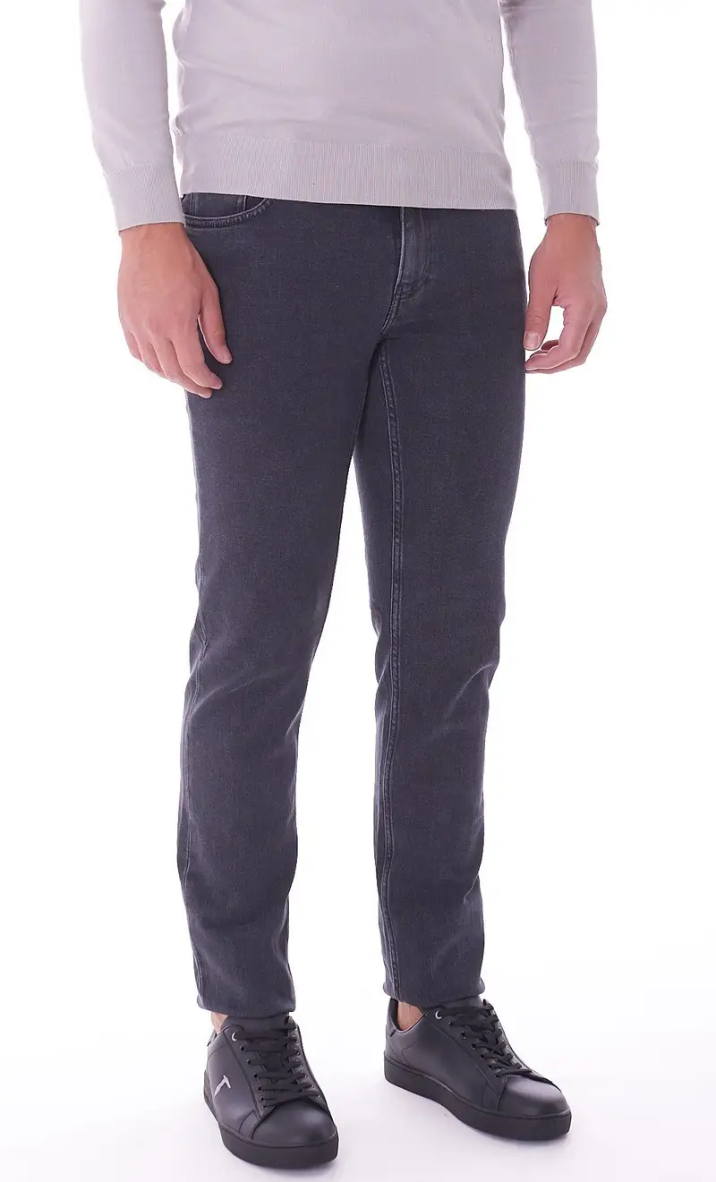 Jeans 370 close trussardi stretch nero lavato, colore nero