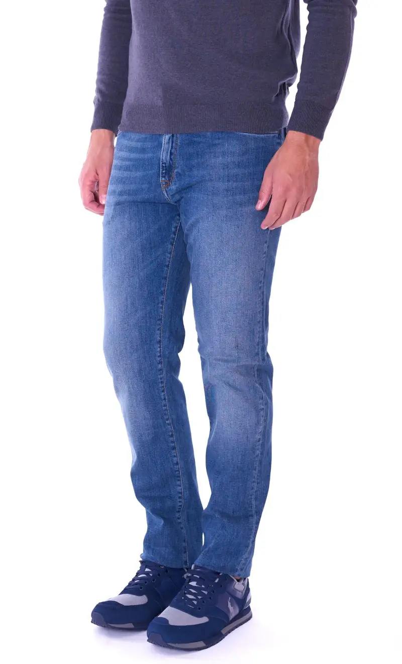 Jeans 380 extra slim graffiato, colore blu