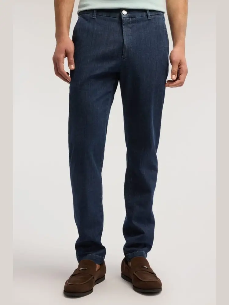 jeans chino aviator 301 in denim stonewashed blu scuro