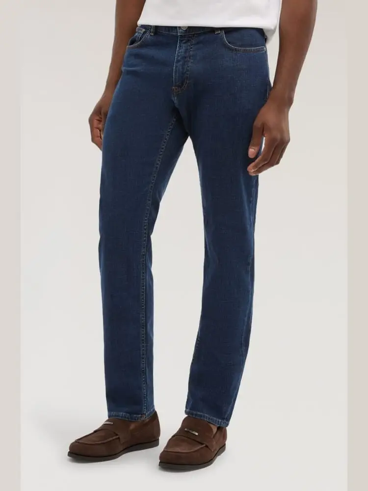 jeans in denim comfort 370 slim blu medio