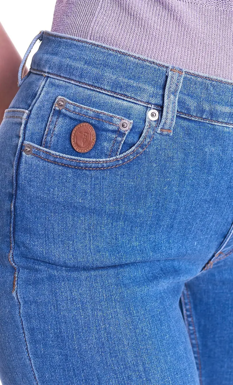 Jeans trussardi 105 skinny blu chiaro, colore azzurro miniatura 2