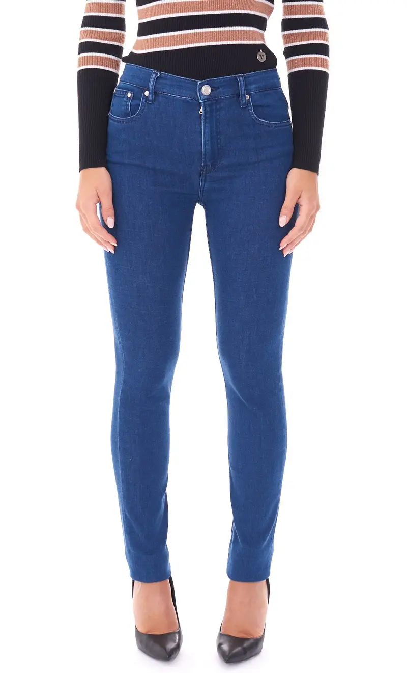Jeans trussardi 105 skinny satin blu, colore blu
