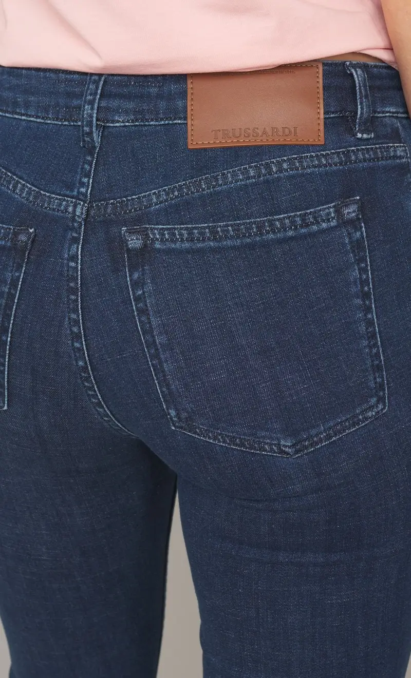Jeans trussardi 130 classic leggero blu lavato, colore blu miniatura 2