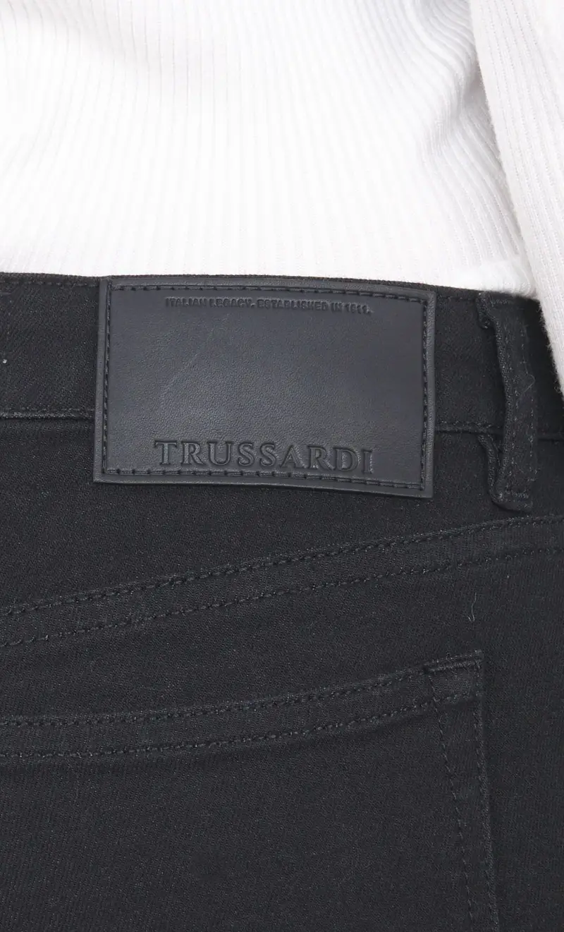 Jeans trussardi 130 classic nero, colore nero miniatura 2