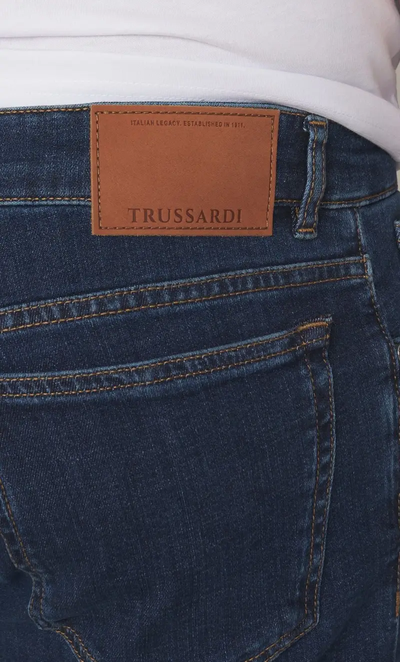 Jeans trussardi 370 close leggero blu medio, colore blu miniatura 2