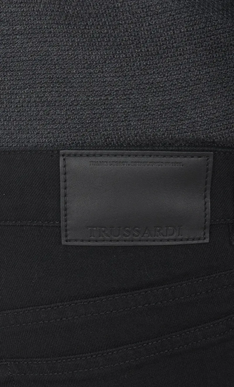 Jeans trussardi 370 close nero, colore nero miniatura 2