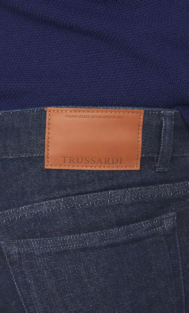 Jeans trussardi 380 icon blu notte, colore blu miniatura 2