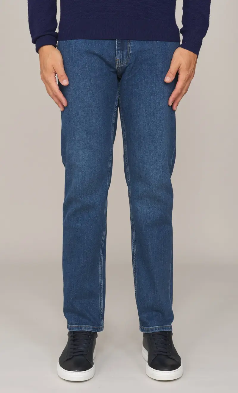 Jeans trussardi 380 icon stretch blu chiaro lavato, colore blu