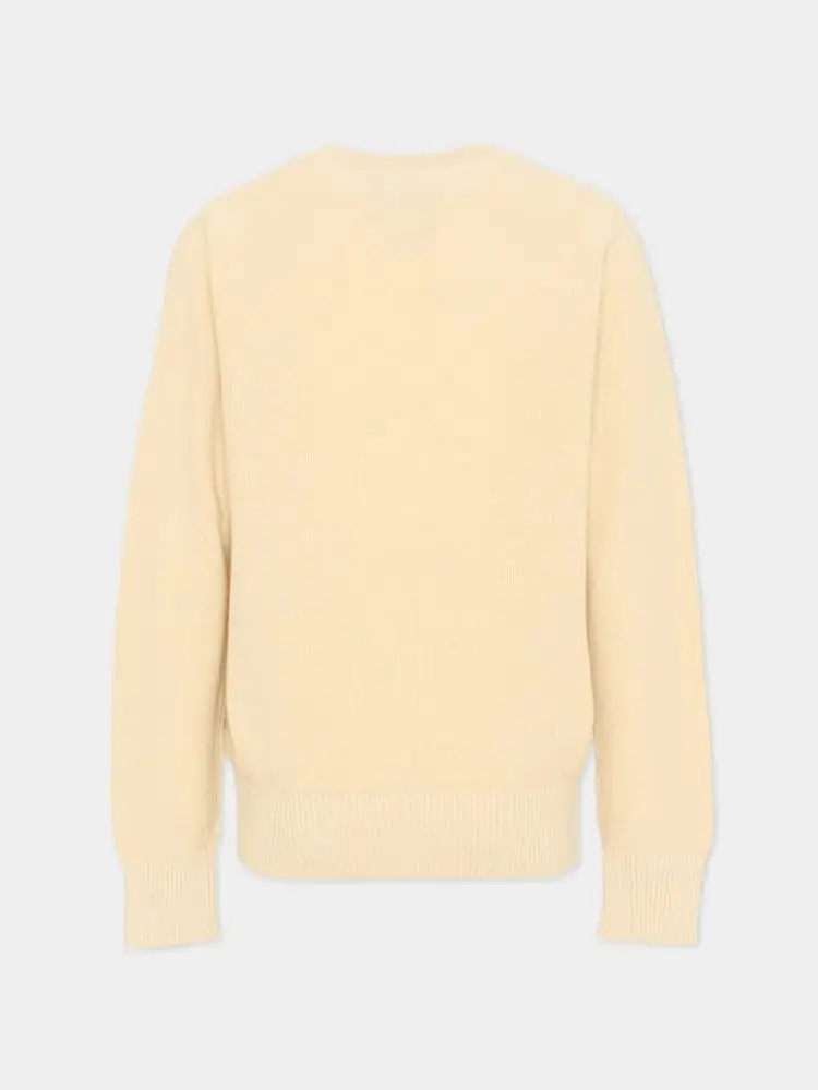 maglia beige bbambino mini logo miniatura 2