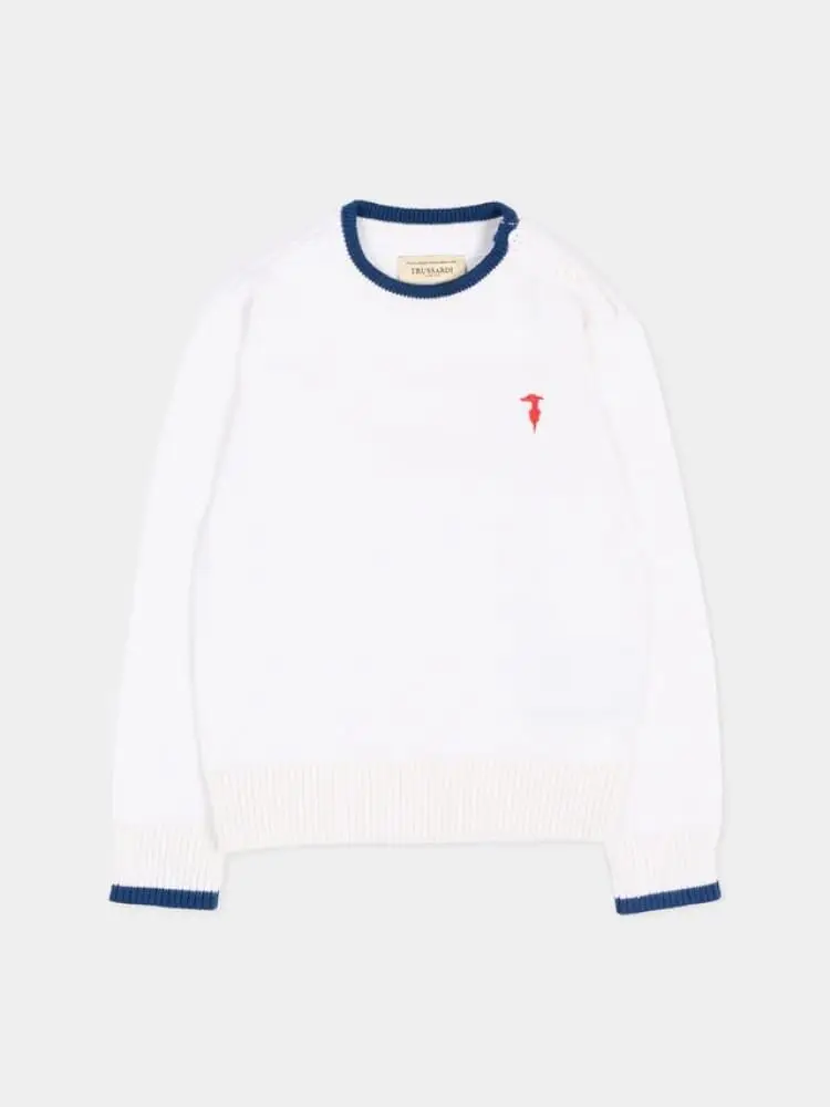 maglia bianca bambino mini logo