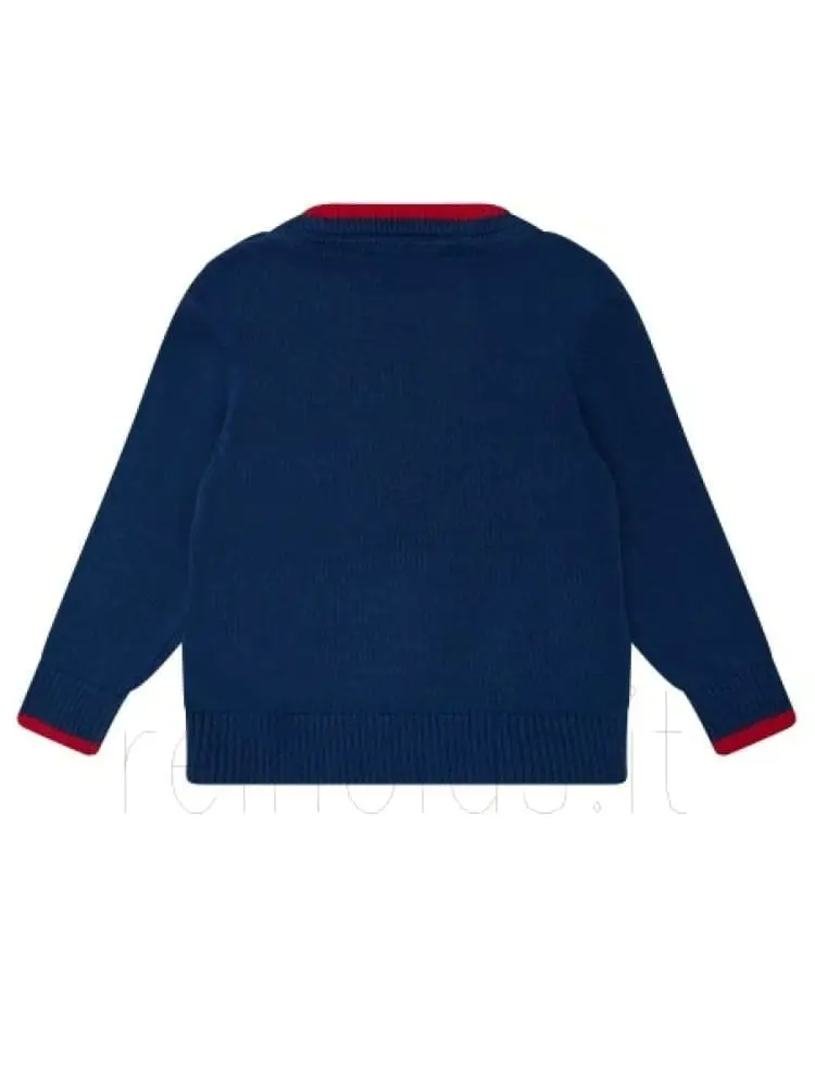 maglia blu navy bambino mini logo miniatura 2